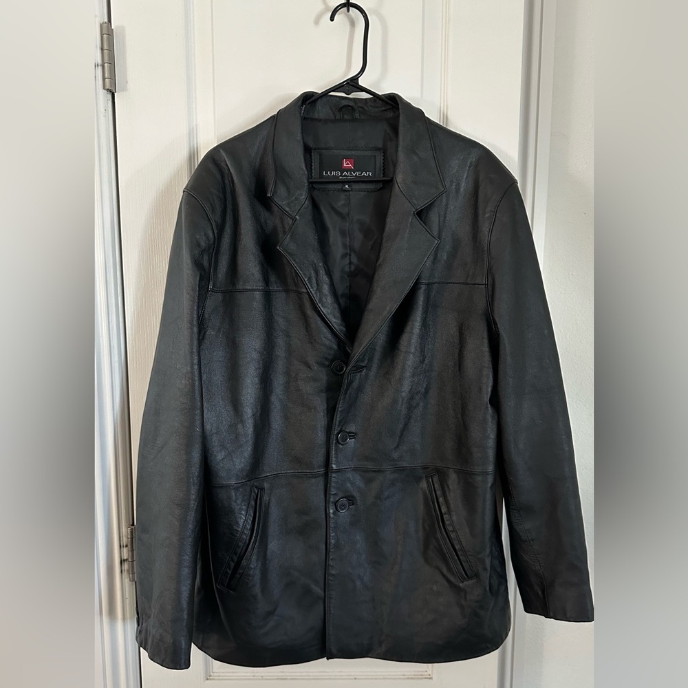 Luis Alvear Men’s Leather Blazer XL